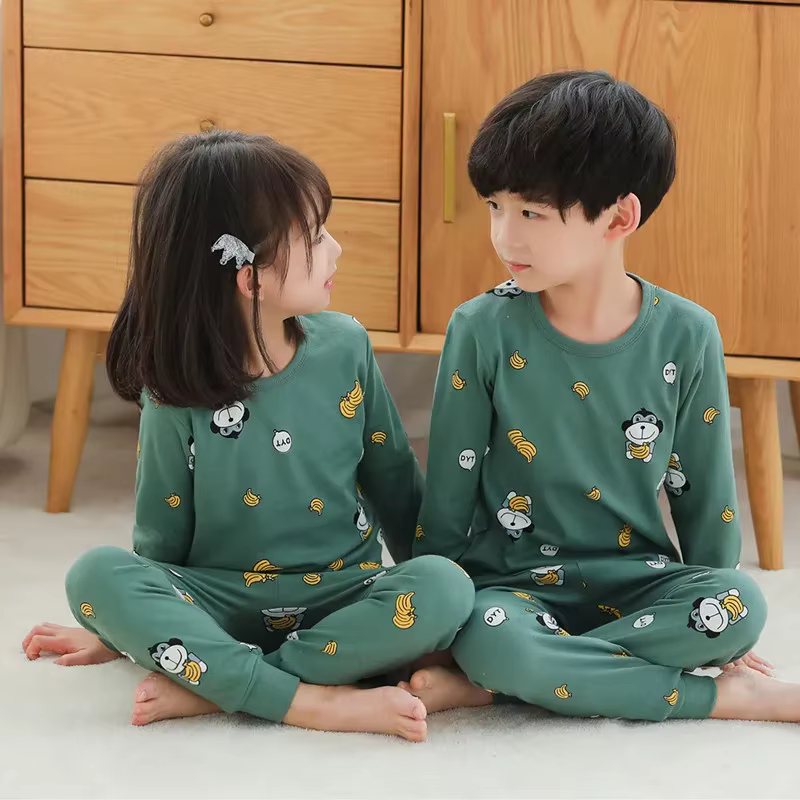 Pyjamas pour adolescents à manches longues 100% coton