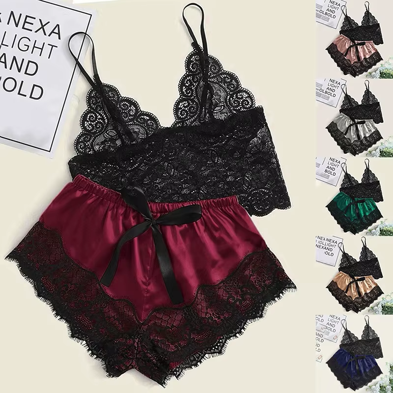 Pyjama en dentelle sexy pour femmes