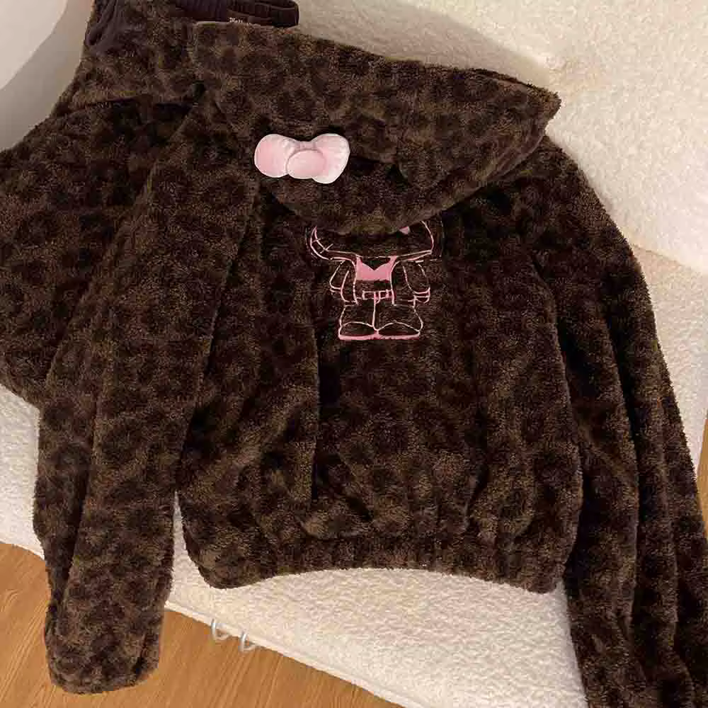 Pyjama à capuche deux pièces Hello Kitty pour femme
