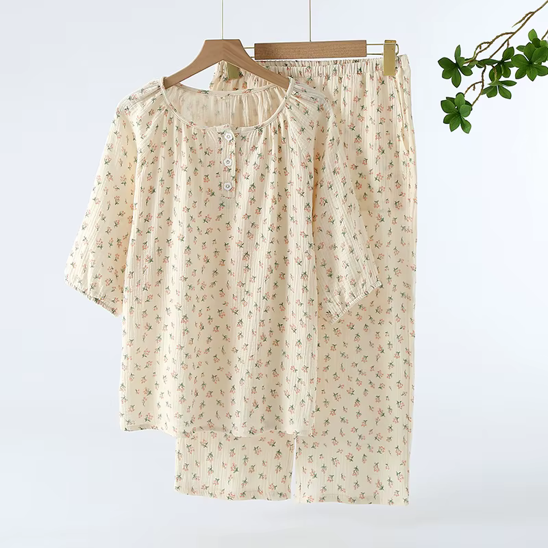 Ensemble de salon en coton léger pour femmes
