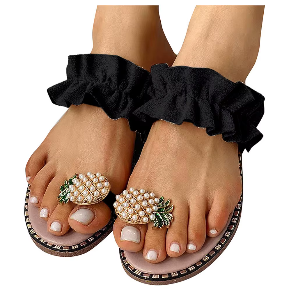 Pantoufle en perles d'ananas pour femmes