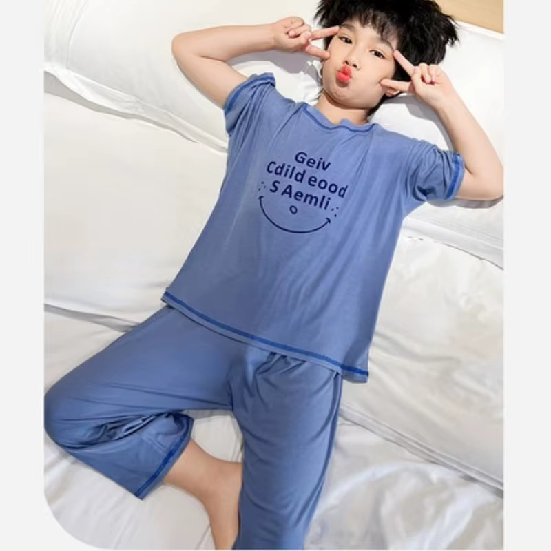 Ensembles Pyjama Garçon Enfant – Vêtements d'été pour Enfants – Tenues d'intérieur pour Élèves du Primaire