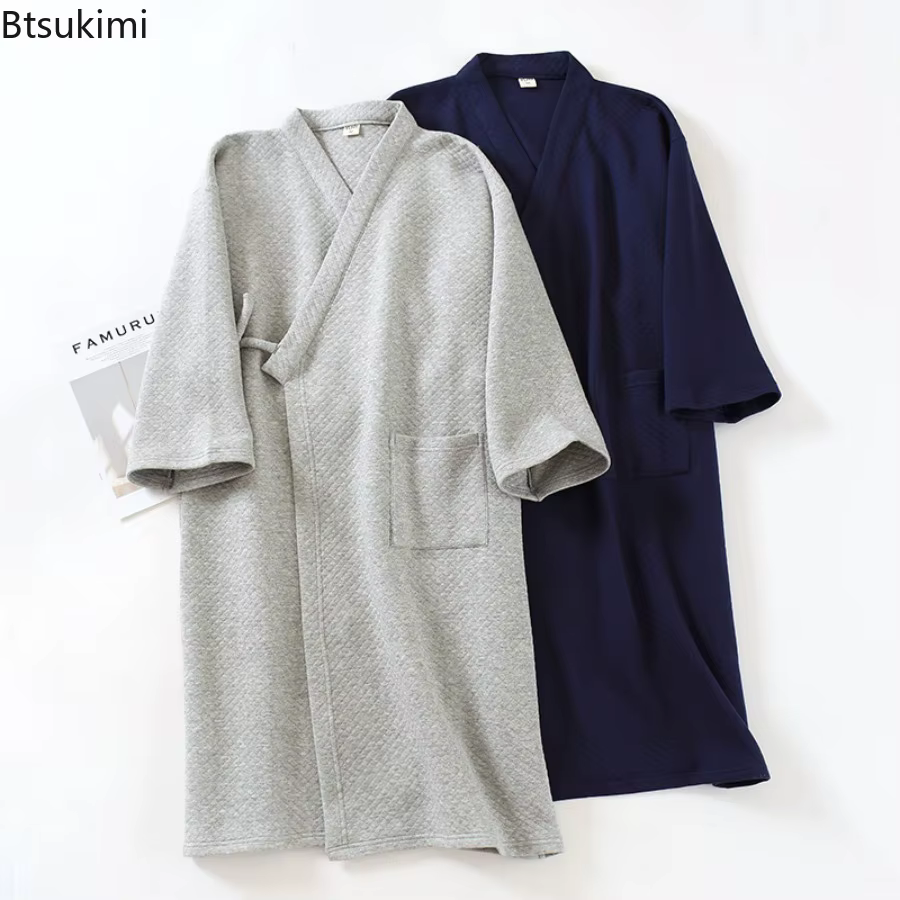 Peignoir Kimono Homme 2026 en Coton Doux et Chaud