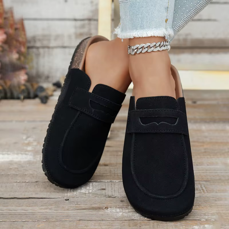Nouvelles mules en liège et daim pour femmes