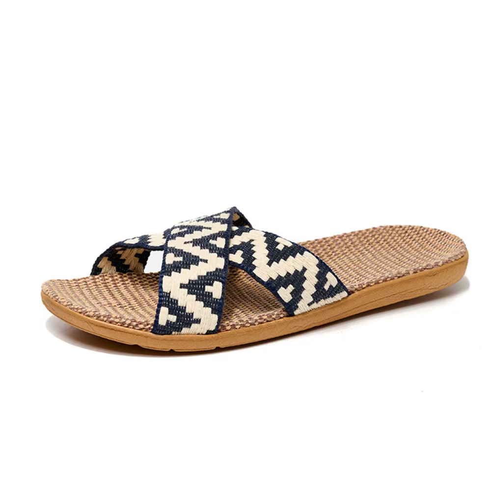 Chaussons en lin de style ethnique décontracté