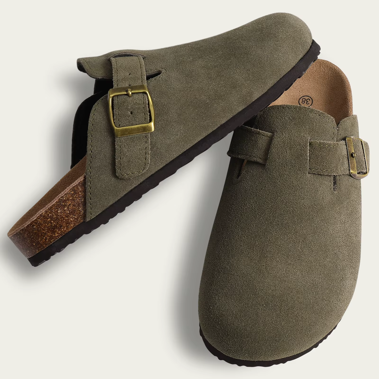 Femmes Bokken pantoufles printemps automne mode chaussures plates antidérapant confortable Anti-élastique peau boucle