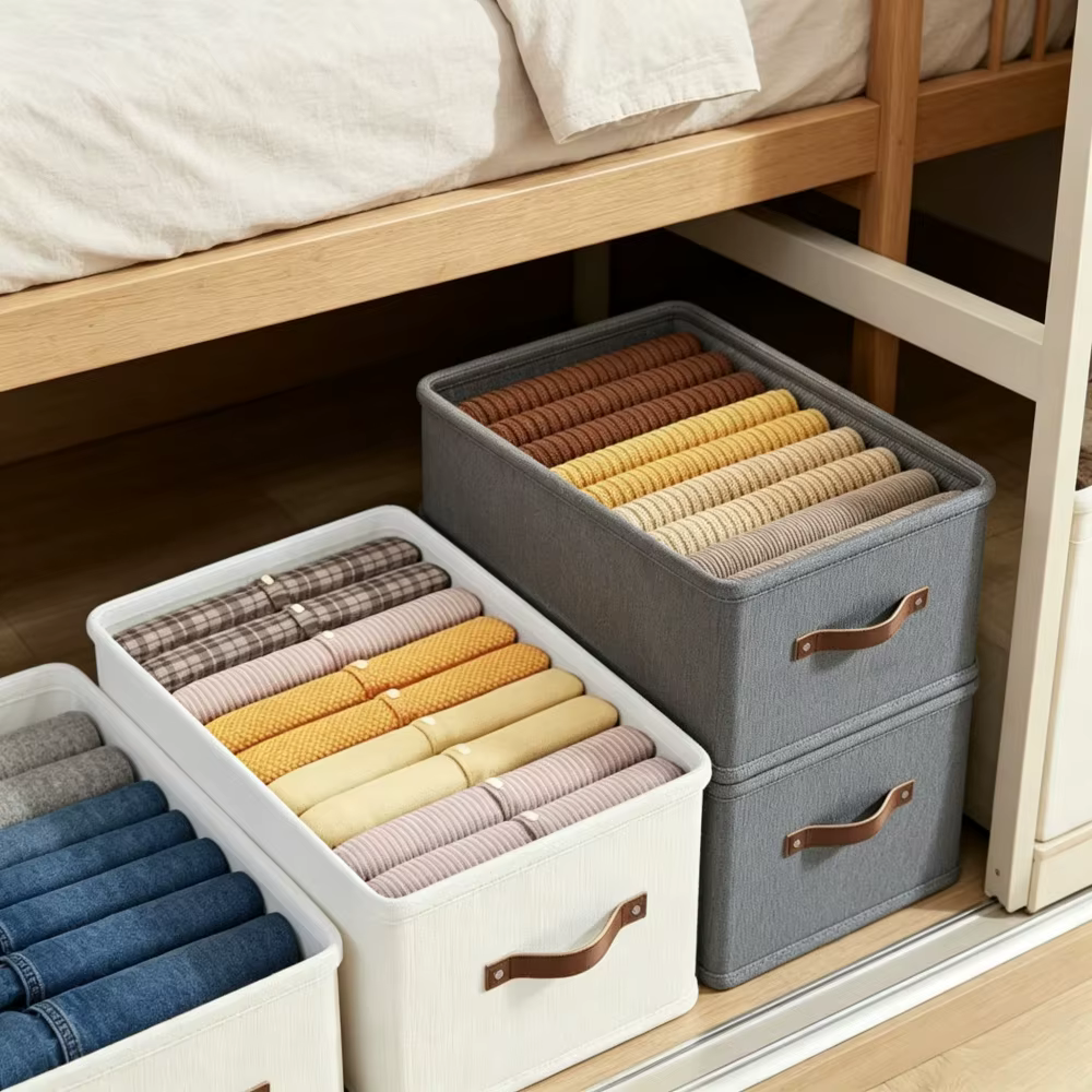 1 pièce Boîte de rangement en tissu Oxford pour vêtements et jouets