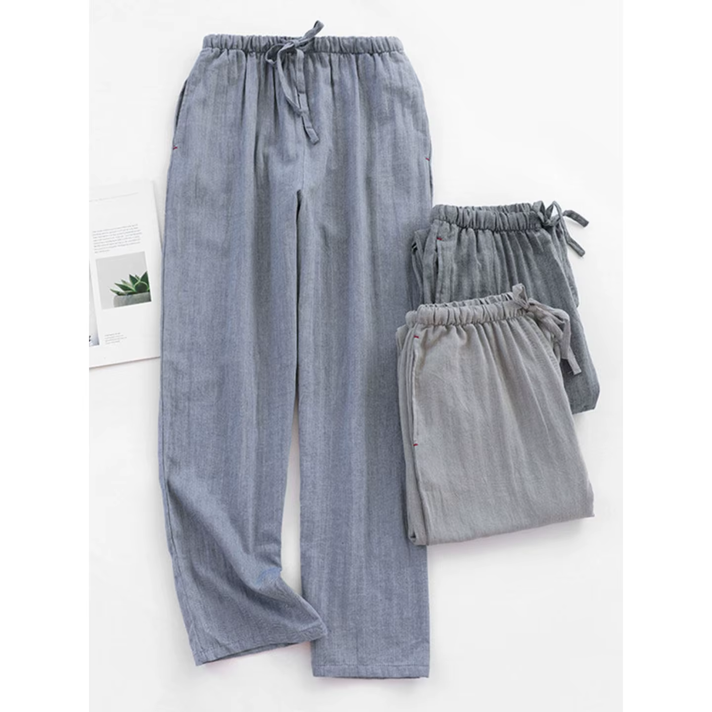 Pantalon de pyjama en coton pour hommes