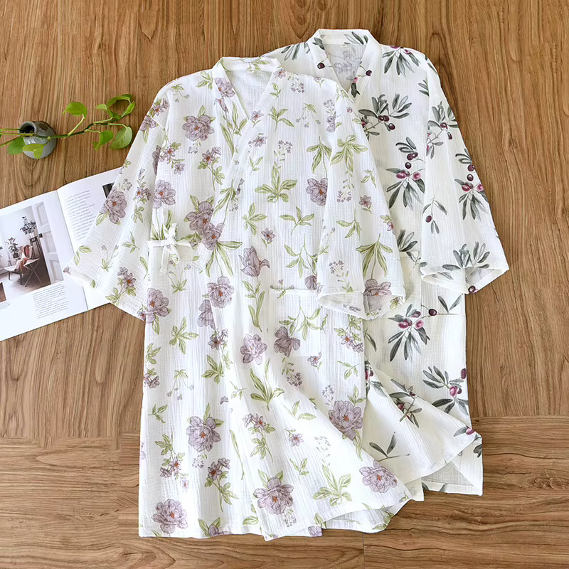 Kimono japonais 2025 nouvelle Robe femme 100% coton
