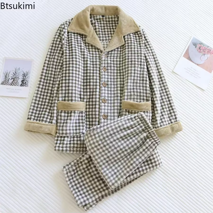 Pyjama chaud en velours pour homme