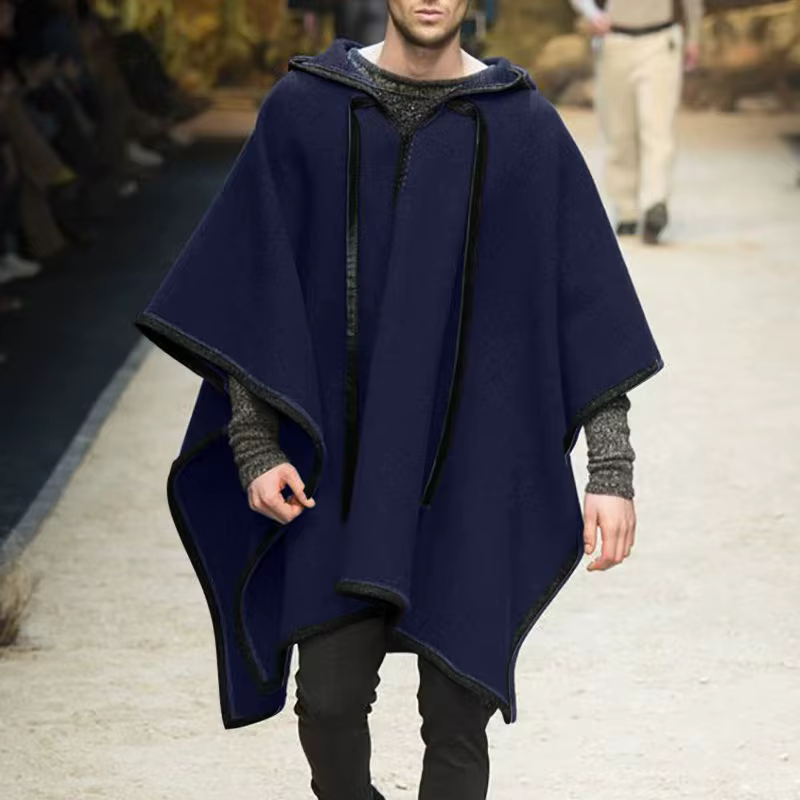 Poncho à capuche surdimensionné pour hommes et femmes