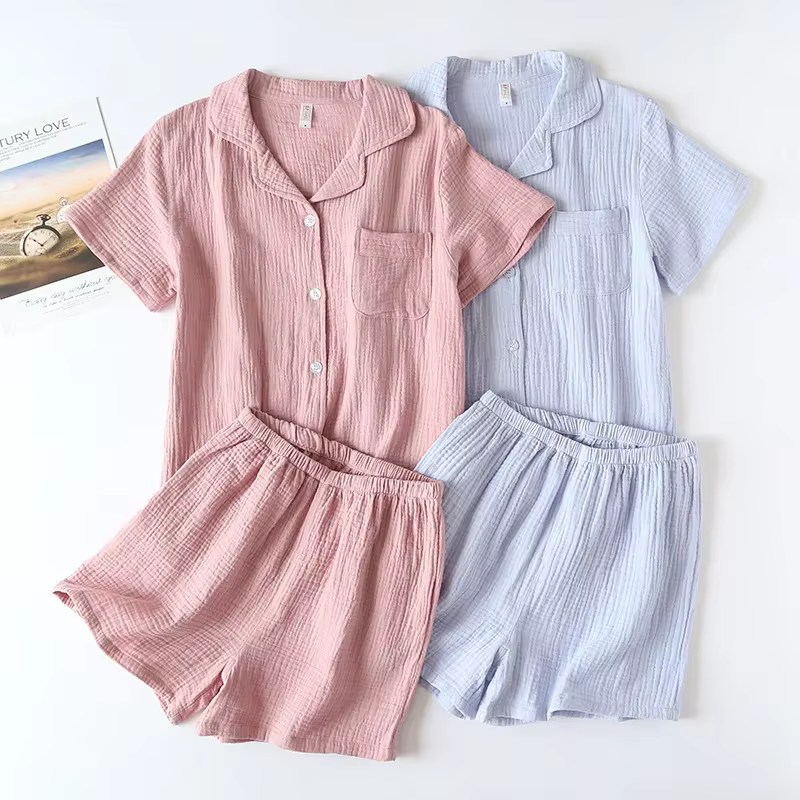 Short à manches courtes Pijama costume pour femmes tenue décontracté Style de mode 2 pièces pyjama ensemble été mince