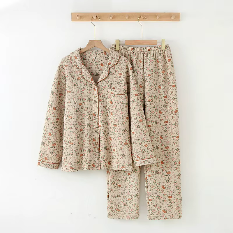 Ensembles de pyjamas d'hiver à manches longues pour femmes