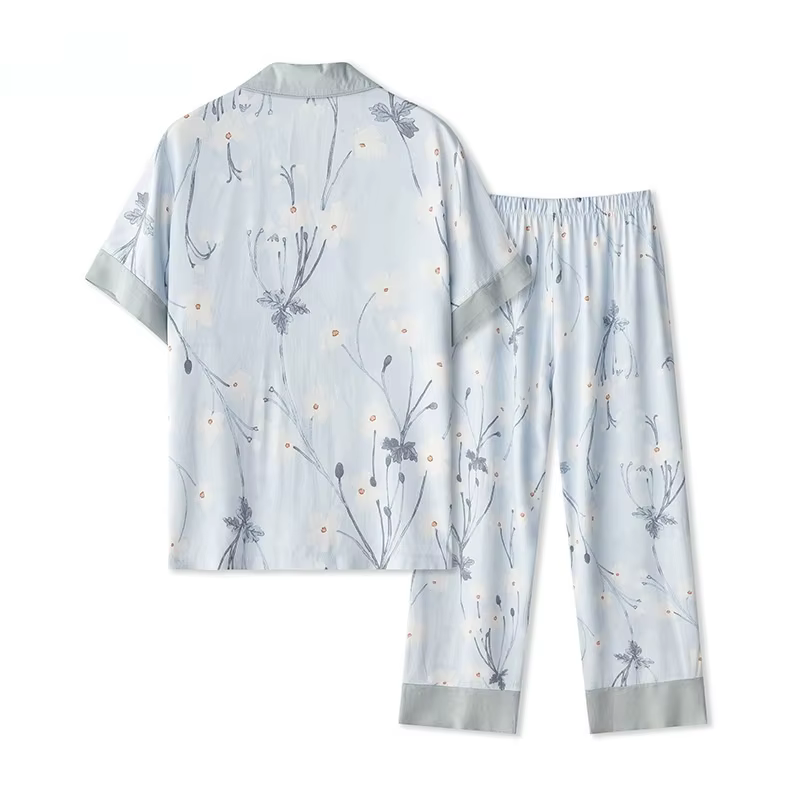 Pyjama en Satin à manches courtes