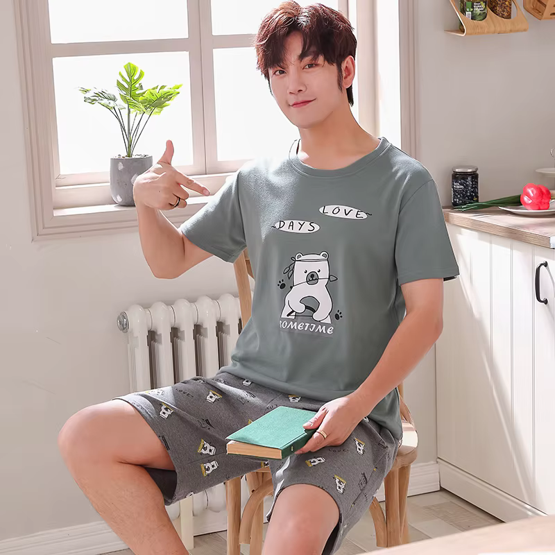 Pyjama d'été en coton pour hommes