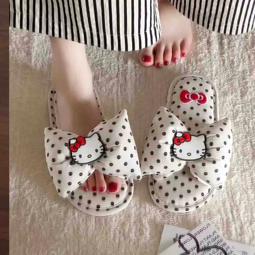 Pantoufles d'été en lin Hello Kitty Sanrio
