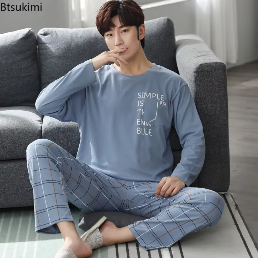 Ensemble de pyjamas en coton confortable pour hommes