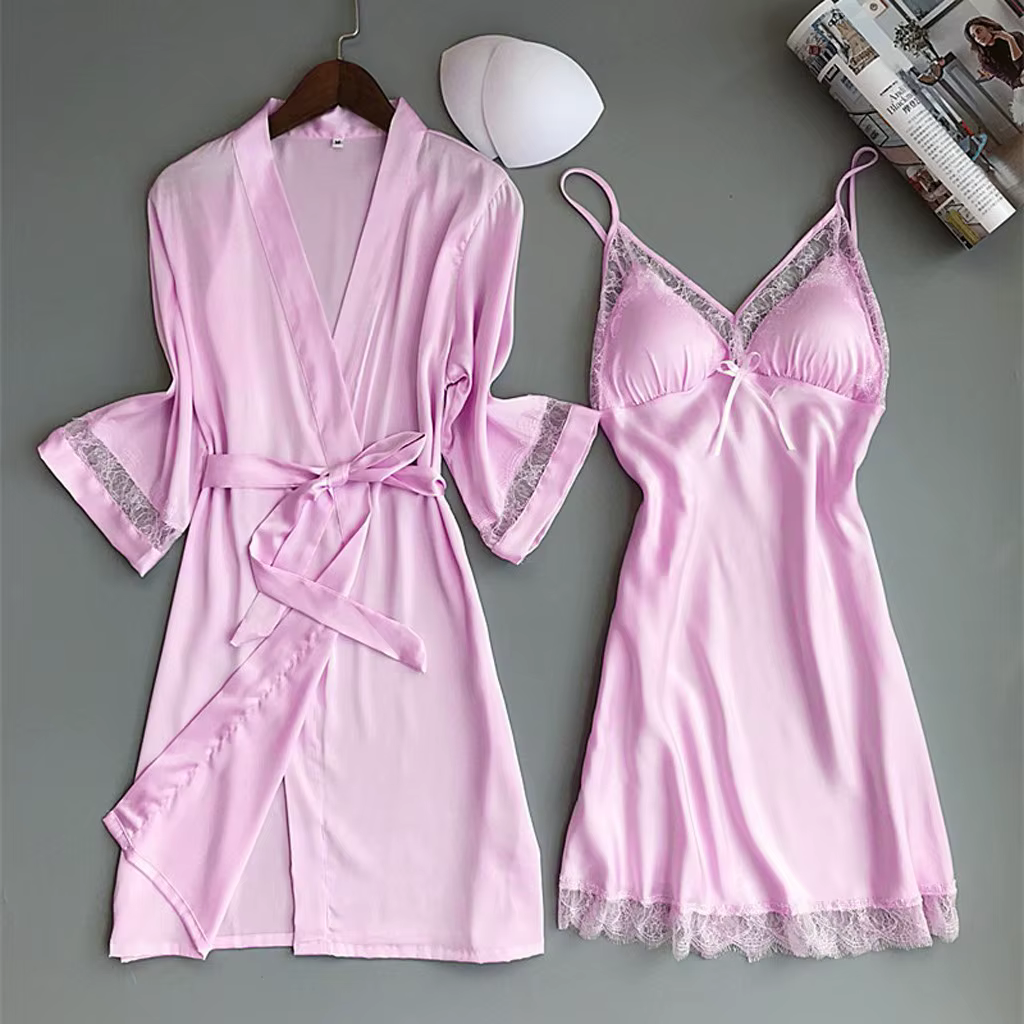 Pyjama en Satin de soie pour femmes