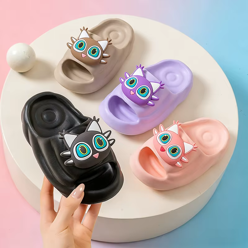 Chaussons 3D Monster Cat pour enfants en bas âge