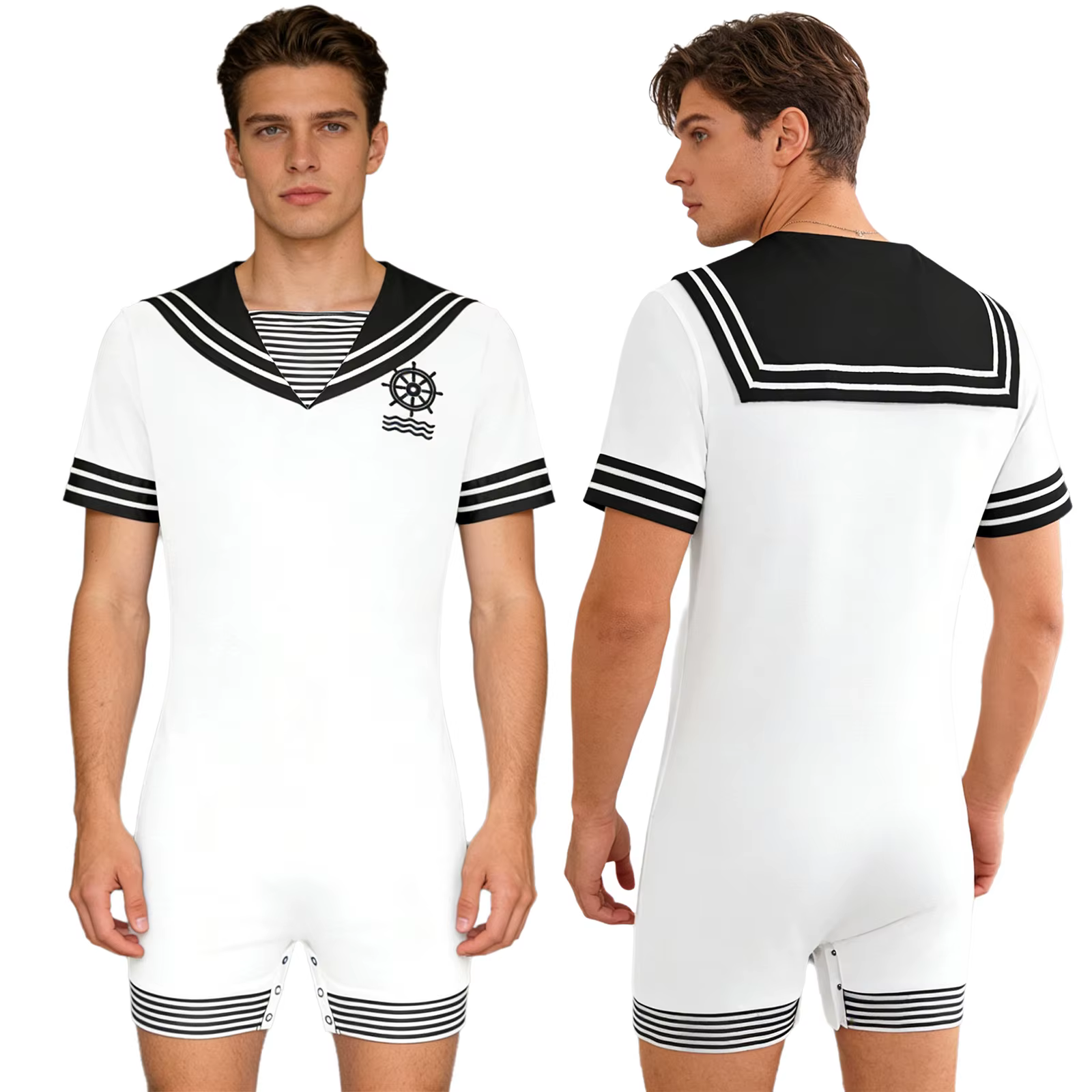 Pyjama style marin pour hommes adultes