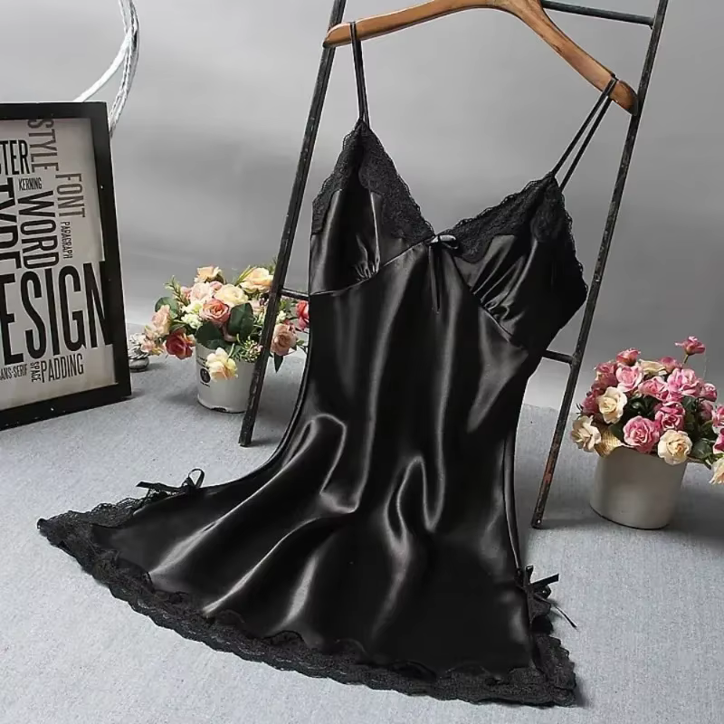 Sexy dentelle Patchwork Camisola Lingerie nuisette robe de mariée vêtements de nuit chemise