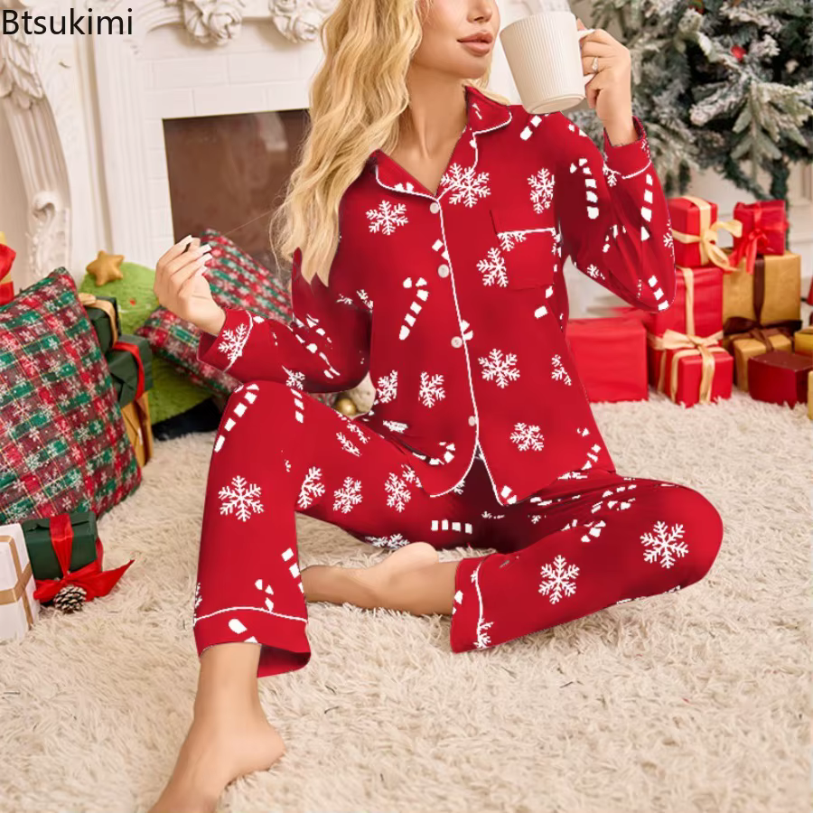 Ensemble pyjama de noël et nouvel an pour femmes