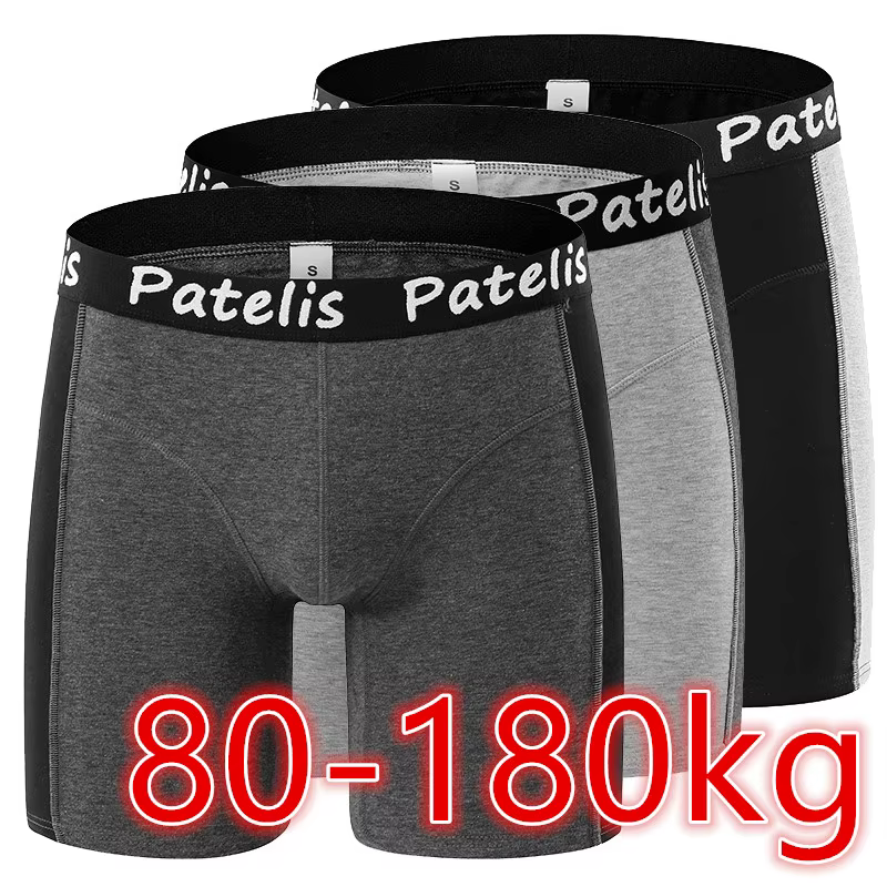 Boxers pour hommes, sous-vêtements grande taille pour 80-180kg