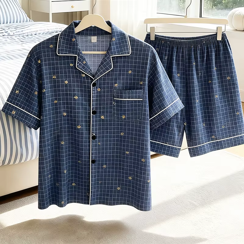 Pyjama pour homme à manches courtes et short