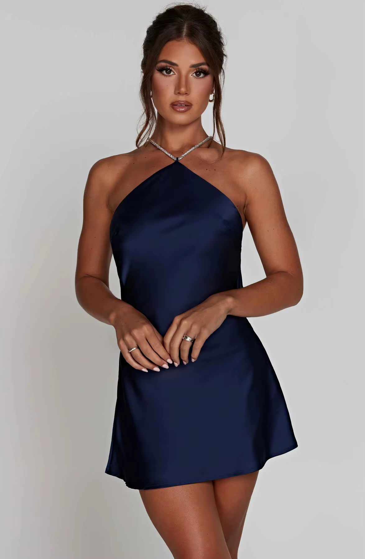 Robe halter pour femme pour fête d'anniversaire