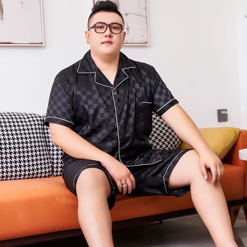 Pyjama d'été en Satin pour hommes