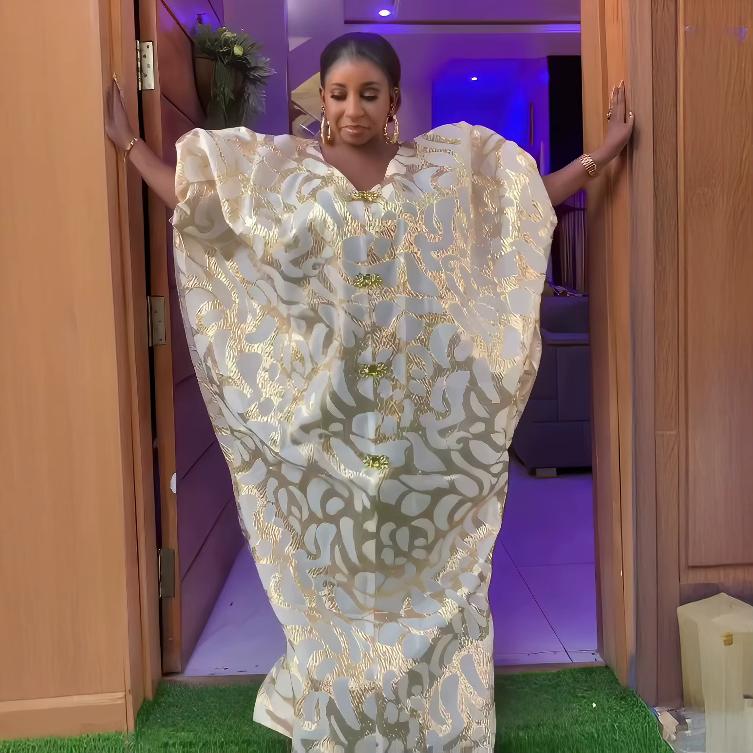 Robes de Turquie de Luxe en Tissu Jacquard pour Femme