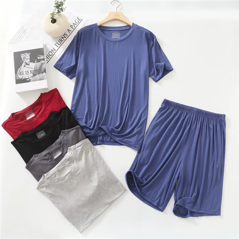 Pyjama d'Été à Manches Courtes pour Homme