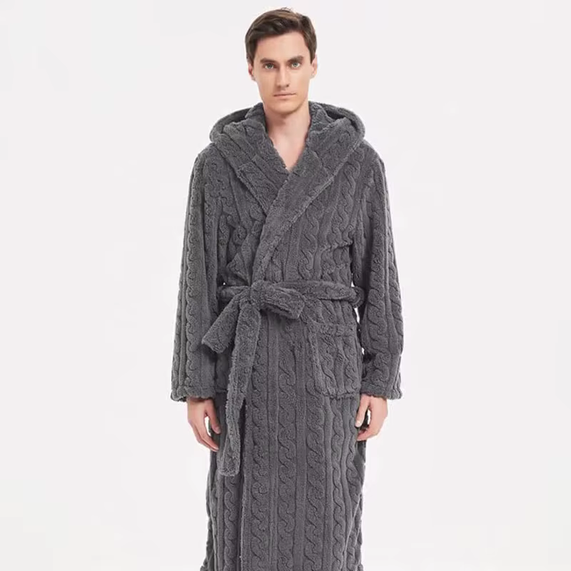 La nouvelle automne et hiver hommes Robe chaude pyjamas Couple