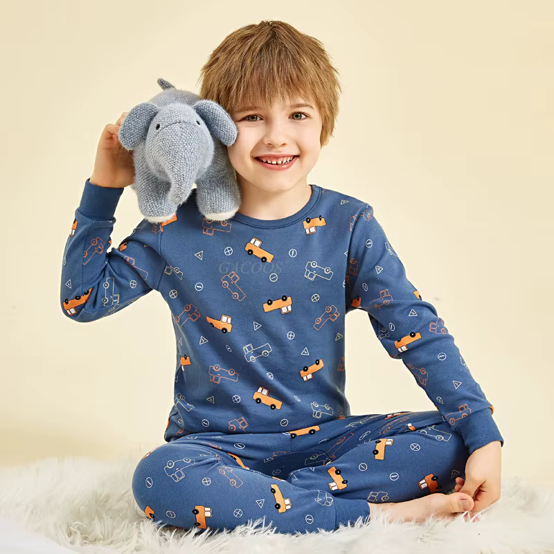 Enfant garçon Pyjamas pour 3-14 ans hiver à manches longues