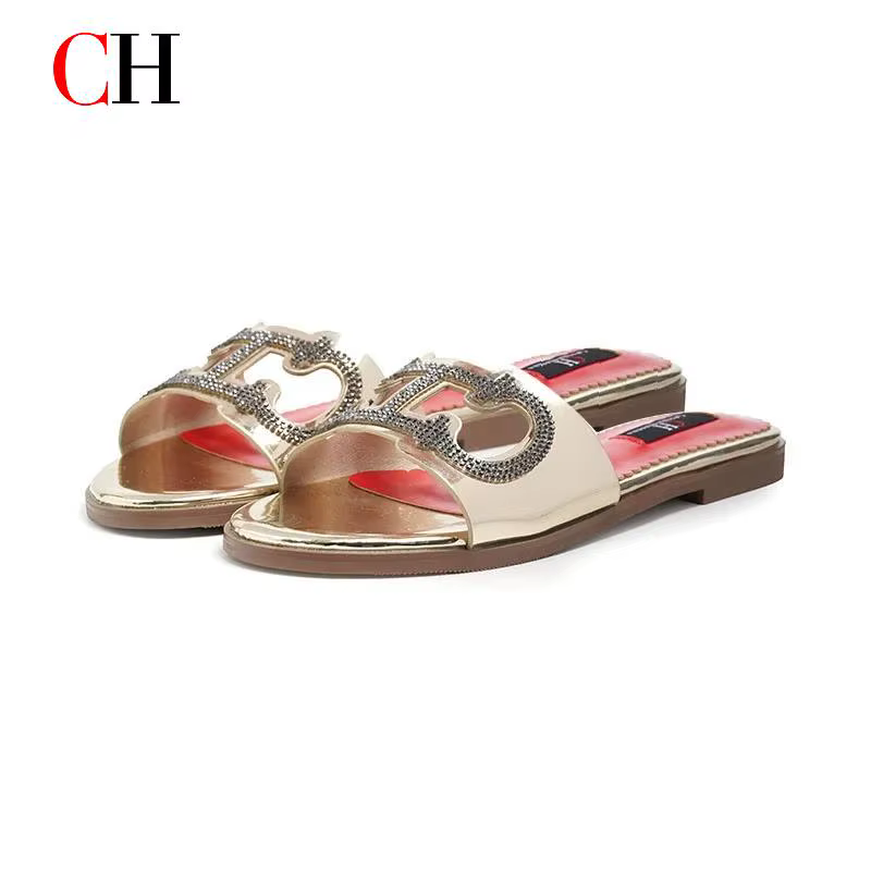 CHCH découpé décoration délicate mode chaussons pour femmes marque