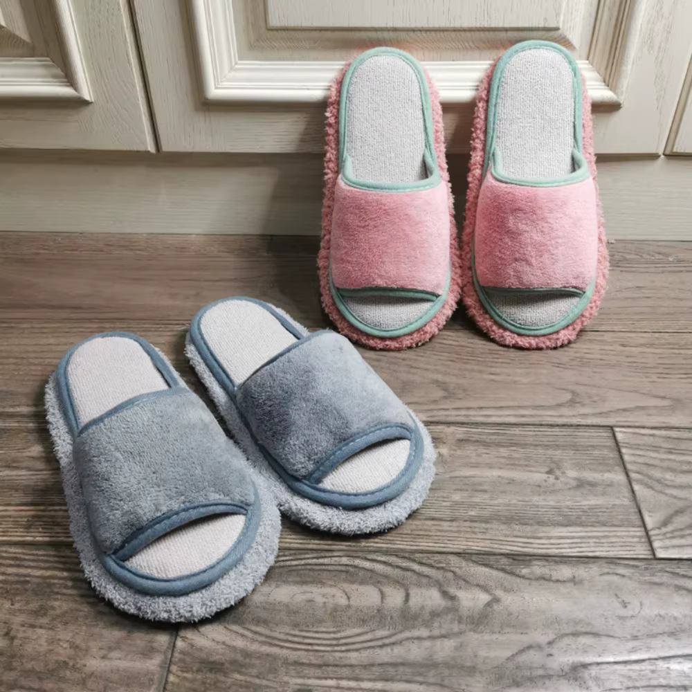 Chaussons serpillères en microfibre détachables et lavables