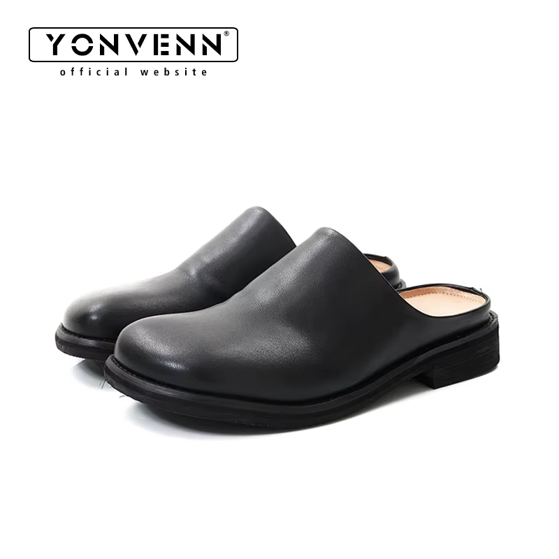 Pantoufles en cuir pour hommes