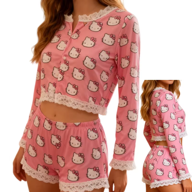 Pyjama deux pièces Hello Kitty pour femme