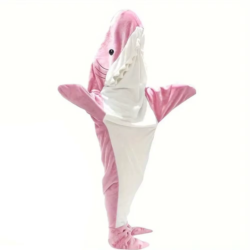Pyjama combinaison à capuche requin de dessin animé