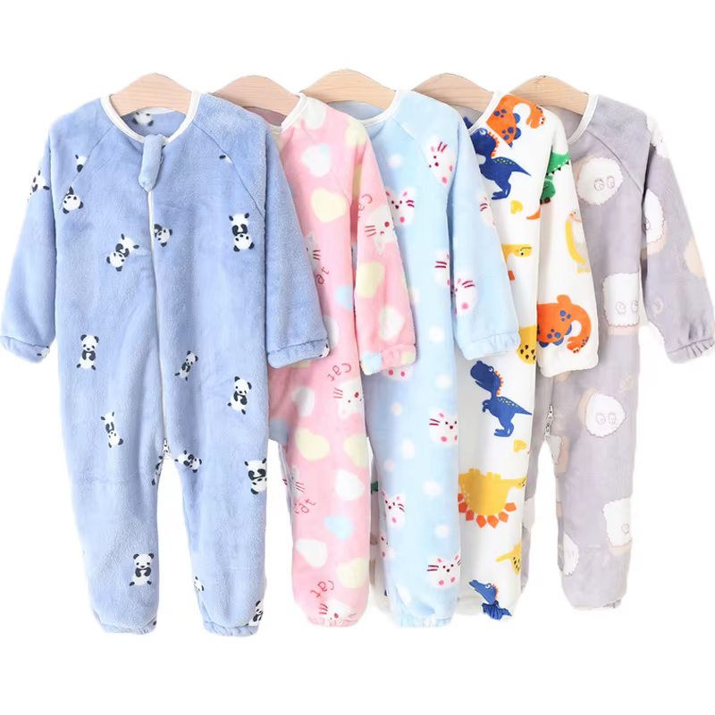 Pyjama chaud à motif de dessin animé pour bébé garçon et fille