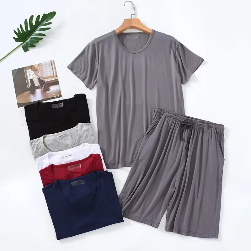 Pyjama d'Été à Manches Courtes pour Homme